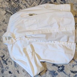 J. Crew White Oxford Cloth Button Down in Slim Untucked fit